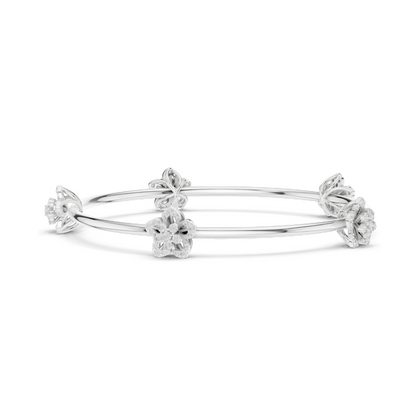 1.04 CT Lab Diamond Flower Bracelet | Brilliant Cut | 18KT, 14KT, 10KT Gold & 925 Silver | Rose, Yellow, White Gold Options | Luxury Fine Jewelry