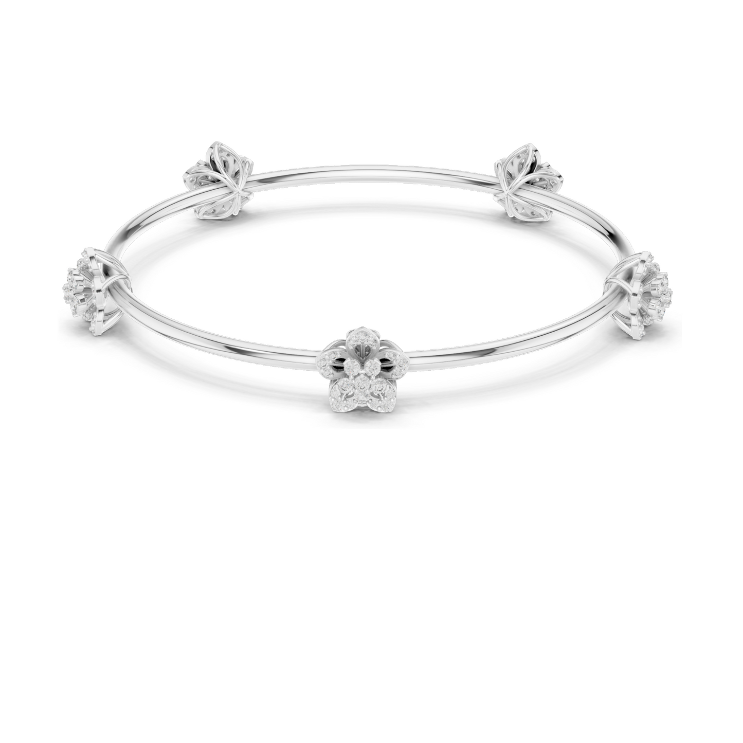 1.04 CT Lab Diamond Flower Bracelet | Brilliant Cut | 18KT, 14KT, 10KT Gold & 925 Silver | Rose, Yellow, White Gold Options | Luxury Fine Jewelry