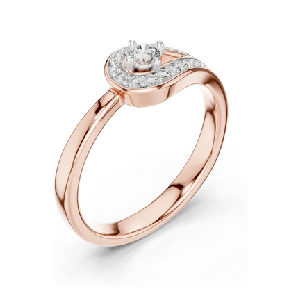 0.20 CT Lab Diamond Women's Ring | VVS-VS EF Clarity | 18KT, 14KT, 10KT Gold & 925 Silver | Rose, Yellow, White Gold & Moissanite Options