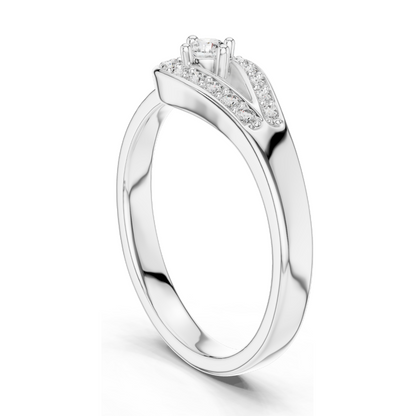 0.20 CT Lab Diamond Women's Ring | VVS-VS EF Clarity | 18KT, 14KT, 10KT Gold & 925 Silver | Rose, Yellow, White Gold & Moissanite Options