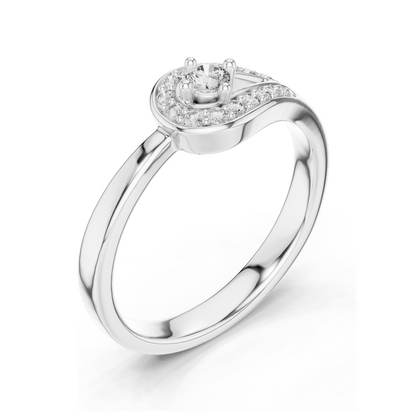 0.20 CT Lab Diamond Women's Ring | VVS-VS EF Clarity | 18KT, 14KT, 10KT Gold & 925 Silver | Rose, Yellow, White Gold & Moissanite Options