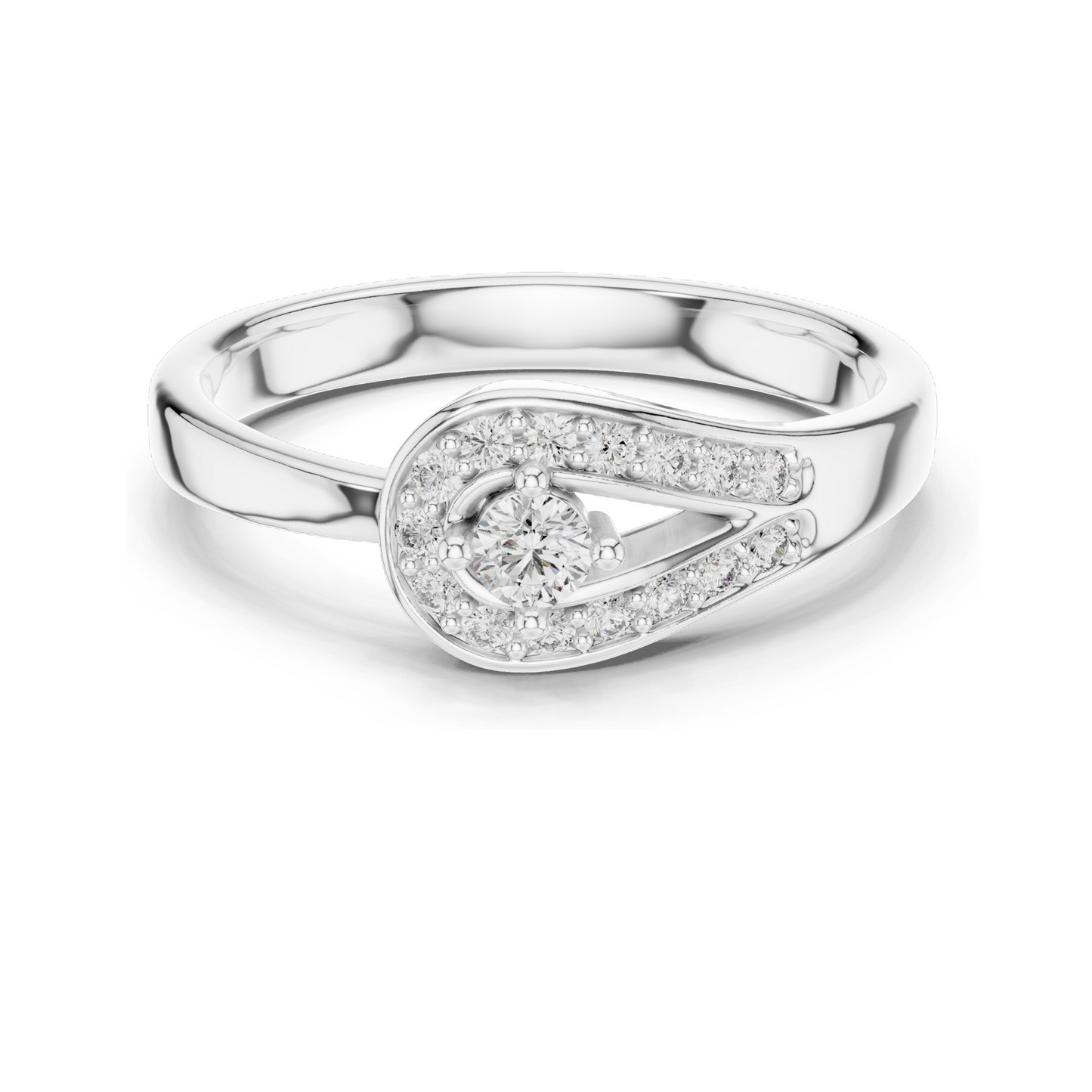 0.20 CT Lab Diamond Women's Ring | VVS-VS EF Clarity | 18KT, 14KT, 10KT Gold & 925 Silver | Rose, Yellow, White Gold & Moissanite Options