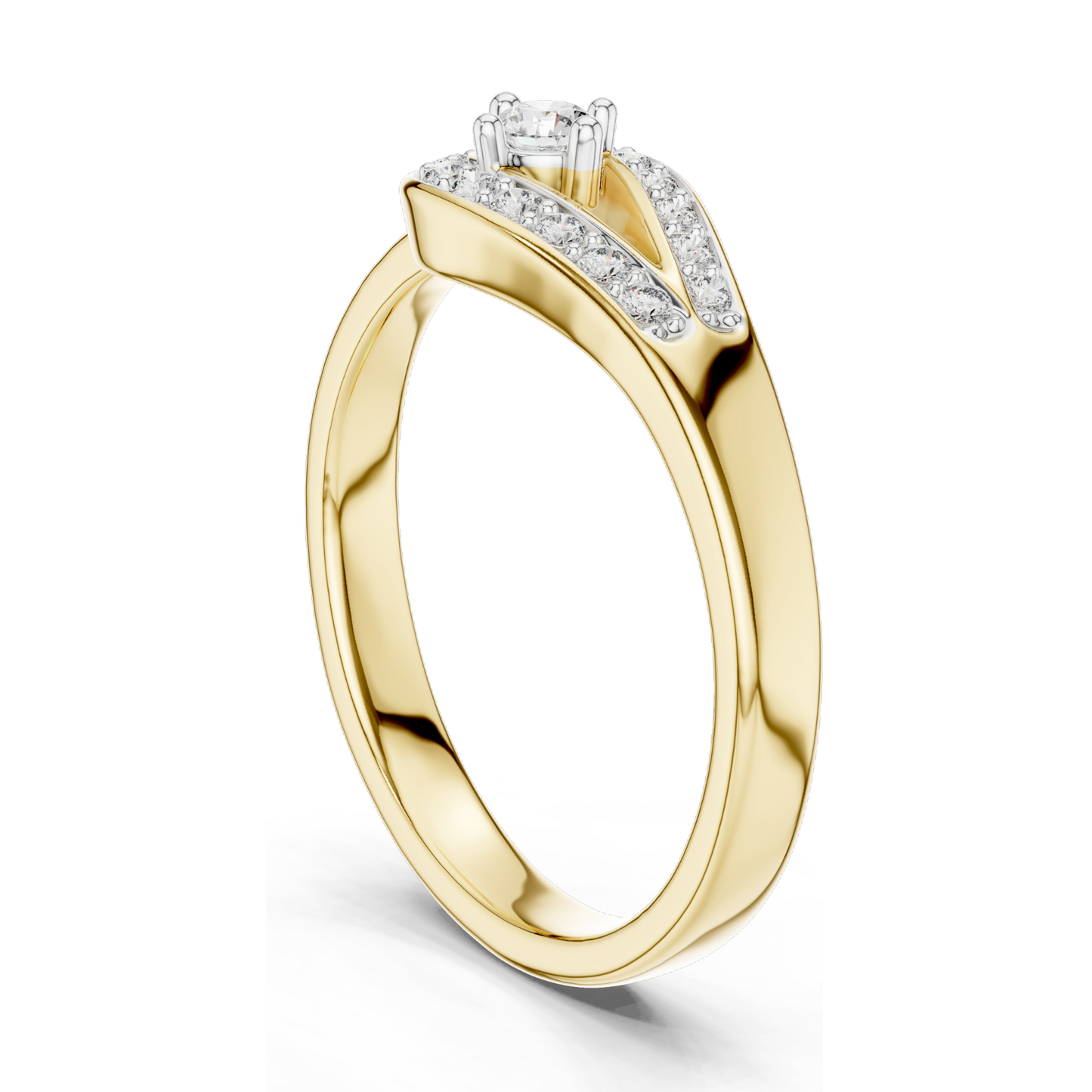 0.20 CT Lab Diamond Women's Ring | VVS-VS EF Clarity | 18KT, 14KT, 10KT Gold & 925 Silver | Rose, Yellow, White Gold & Moissanite Options