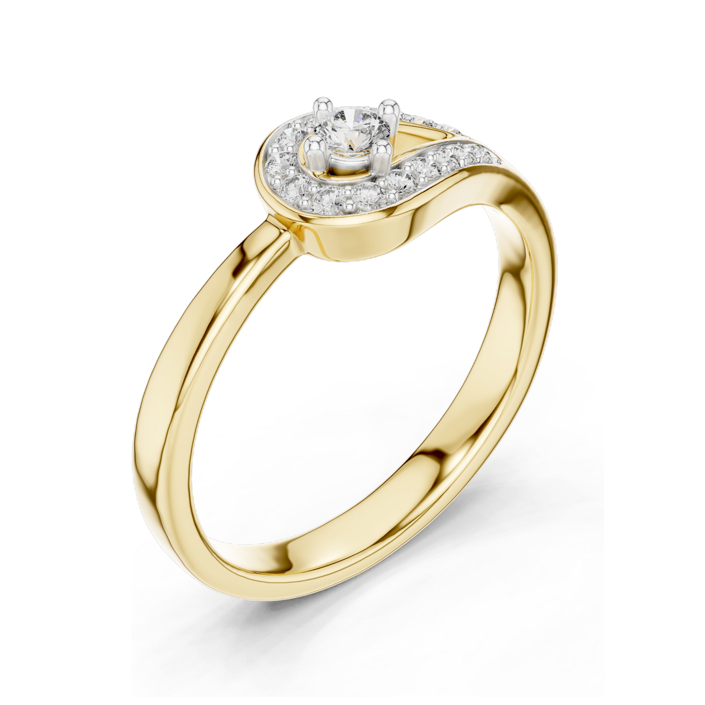 0.20 CT Lab Diamond Women's Ring | VVS-VS EF Clarity | 18KT, 14KT, 10KT Gold & 925 Silver | Rose, Yellow, White Gold & Moissanite Options