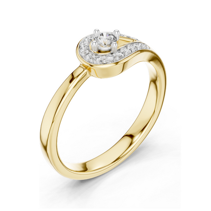 0.20 CT Lab Diamond Women's Ring | VVS-VS EF Clarity | 18KT, 14KT, 10KT Gold & 925 Silver | Rose, Yellow, White Gold & Moissanite Options