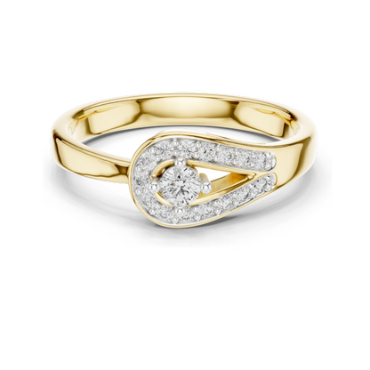 0.20 CT Lab Diamond Women's Ring | VVS-VS EF Clarity | 18KT, 14KT, 10KT Gold & 925 Silver | Rose, Yellow, White Gold & Moissanite Options