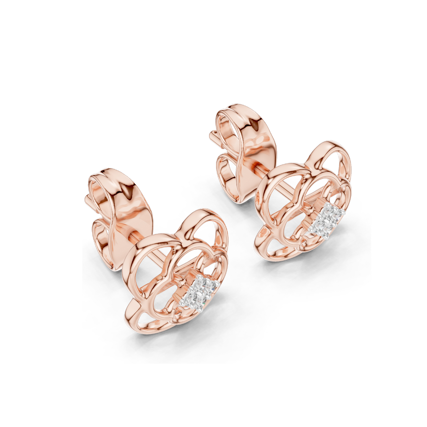 0.032 Ct Lab Diamond Earrings for Women | VVS-VS Clarity | 18KT, 14KT, 10KT Gold & 925 Silver | Rose, Yellow, White Gold & Moissanite Options