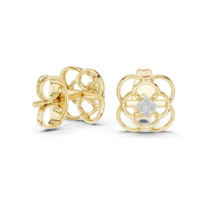 0.032 Ct Lab Diamond Earrings for Women | VVS-VS Clarity | 18KT, 14KT, 10KT Gold & 925 Silver | Rose, Yellow, White Gold & Moissanite Options