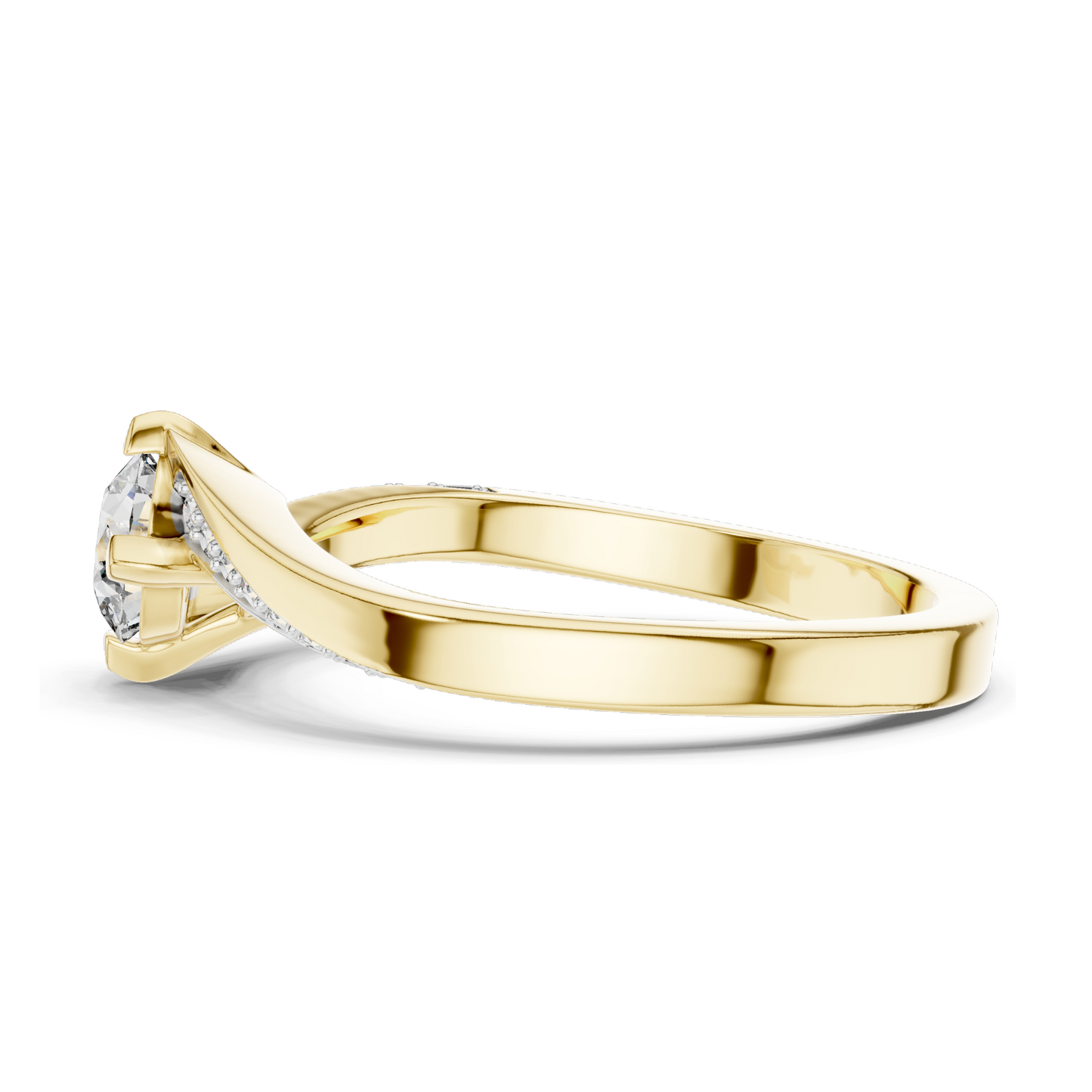 0.59 CT Lab VVS-VS-EF CVD Diamond Ladies Ring | 18KT, 14KT, 10KT Gold & 925 Silver | Rose, Yellow, White Gold & Moissanite Options