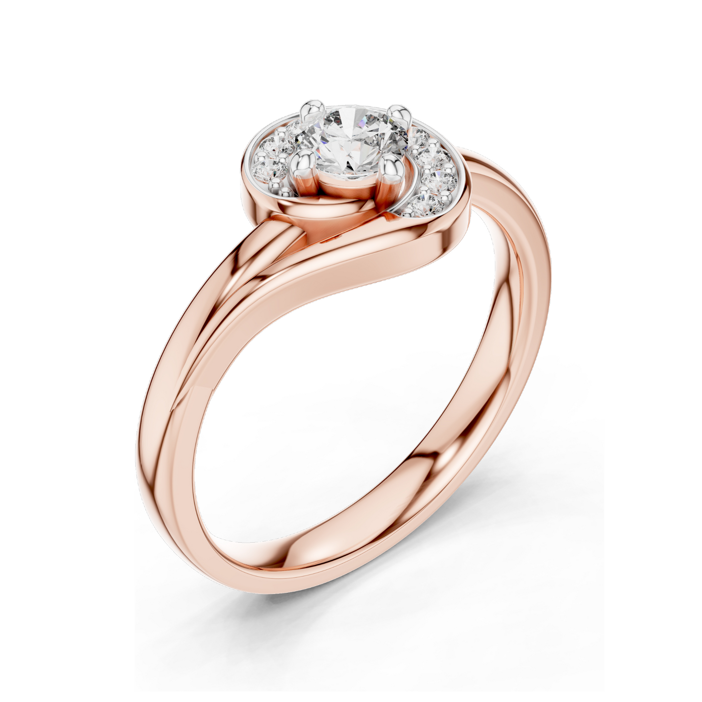 0.39 CT Lab Diamond Ladies Ring | VVS-VS EF Clarity | Available in 18KT, 14KT, 10KT Gold & 925 Silver | Rose, Yellow, White Gold | Moissanite Option