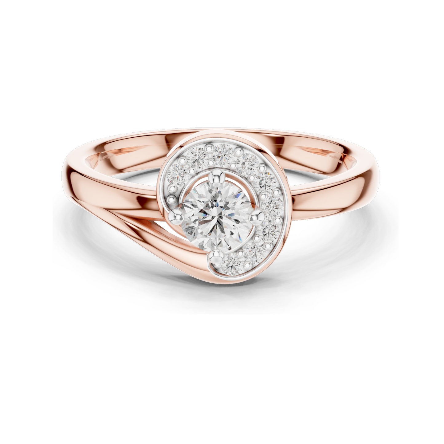 0.39 CT Lab Diamond Ladies Ring | VVS-VS EF Clarity | Available in 18KT, 14KT, 10KT Gold & 925 Silver | Rose, Yellow, White Gold | Moissanite Option