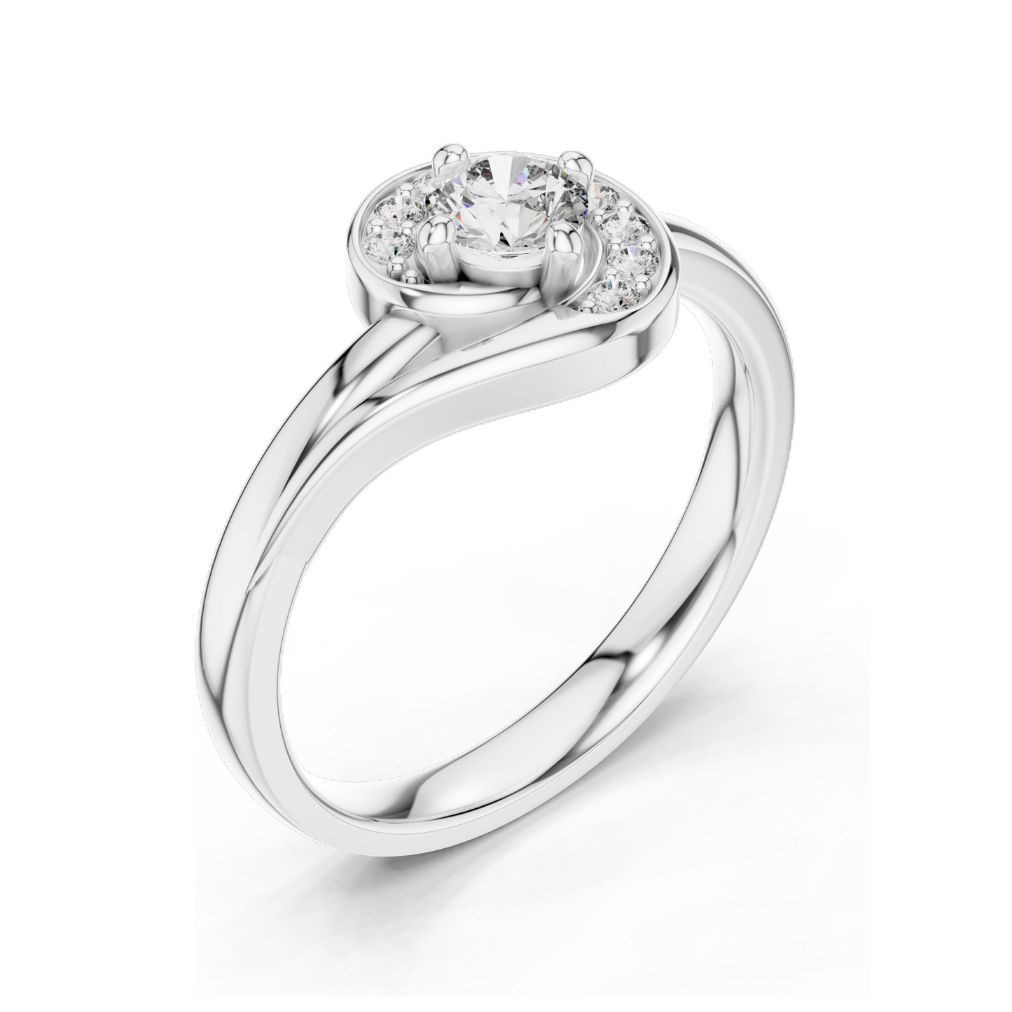 0.39 CT Lab Diamond Ladies Ring | VVS-VS EF Clarity | Available in 18KT, 14KT, 10KT Gold & 925 Silver | Rose, Yellow, White Gold | Moissanite Option
