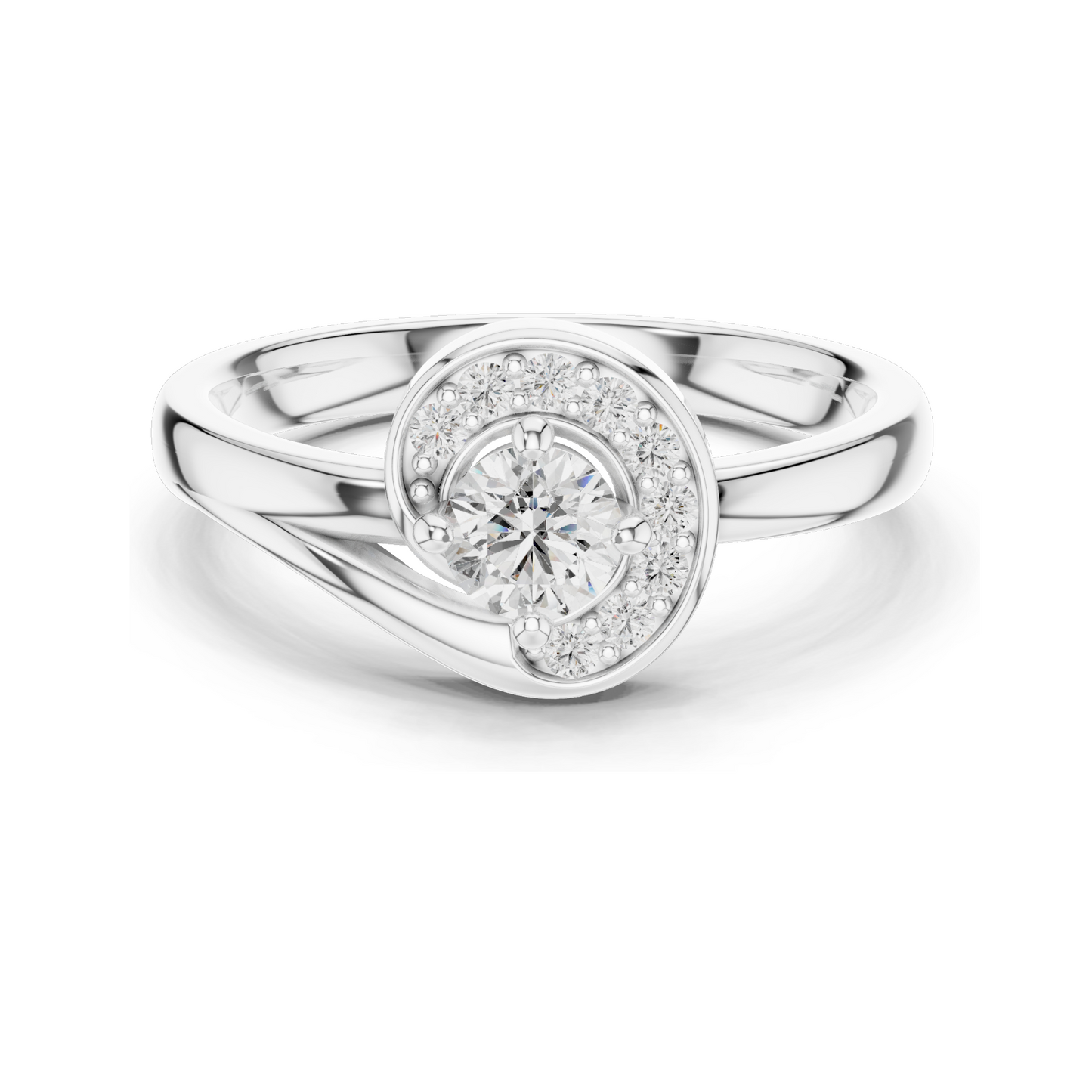0.39 CT Lab Diamond Ladies Ring | VVS-VS EF Clarity | Available in 18KT, 14KT, 10KT Gold & 925 Silver | Rose, Yellow, White Gold | Moissanite Option
