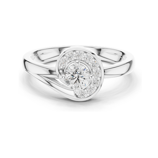 0.39 CT Lab Diamond Ladies Ring | VVS-VS EF Clarity | Available in 18KT, 14KT, 10KT Gold & 925 Silver | Rose, Yellow, White Gold | Moissanite Option