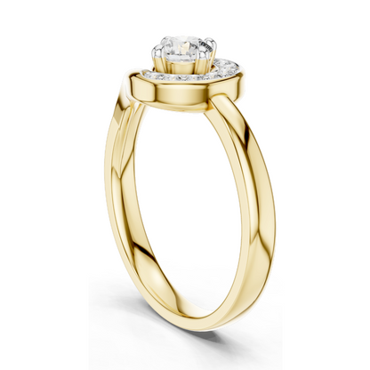 0.39 CT Lab Diamond Ladies Ring | VVS-VS EF Clarity | Available in 18KT, 14KT, 10KT Gold & 925 Silver | Rose, Yellow, White Gold | Moissanite Option
