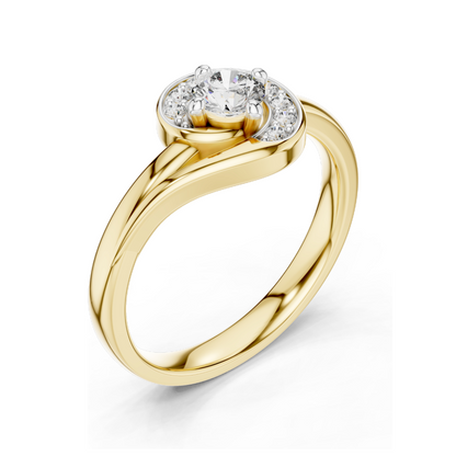 0.39 CT Lab Diamond Ladies Ring | VVS-VS EF Clarity | Available in 18KT, 14KT, 10KT Gold & 925 Silver | Rose, Yellow, White Gold | Moissanite Option