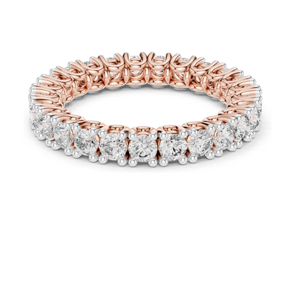 1.625 CT Lab Diamond Eternity Ring for Women | VVS-VS EF Clarity | 18KT, 14KT, 10KT Gold & 925 Silver | Rose, Yellow, White Gold & Moissanite Options