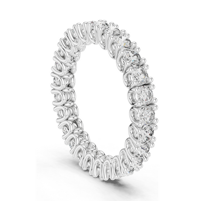 1.625 CT Lab Diamond Eternity Ring for Women | VVS-VS EF Clarity | 18KT, 14KT, 10KT Gold & 925 Silver | Rose, Yellow, White Gold & Moissanite Options