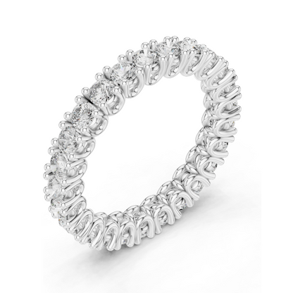 1.625 CT Lab Diamond Eternity Ring for Women | VVS-VS EF Clarity | 18KT, 14KT, 10KT Gold & 925 Silver | Rose, Yellow, White Gold & Moissanite Options