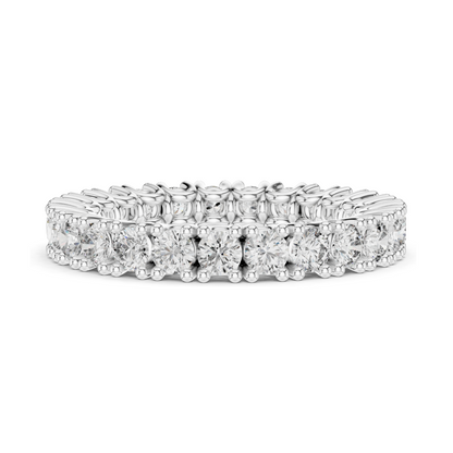 1.625 CT Lab Diamond Eternity Ring for Women | VVS-VS EF Clarity | 18KT, 14KT, 10KT Gold & 925 Silver | Rose, Yellow, White Gold & Moissanite Options
