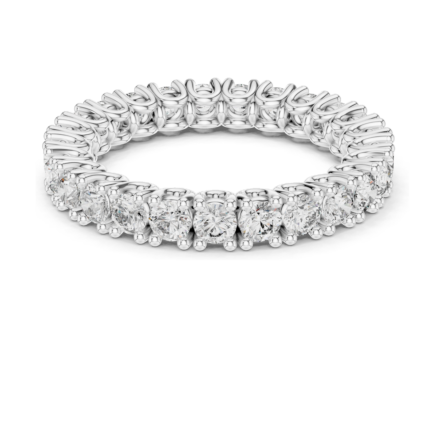 1.625 CT Lab Diamond Eternity Ring for Women | VVS-VS EF Clarity | 18KT, 14KT, 10KT Gold & 925 Silver | Rose, Yellow, White Gold & Moissanite Options