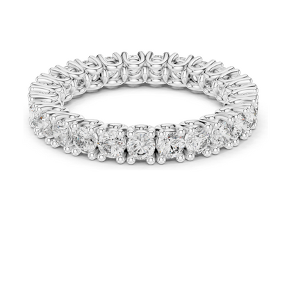 1.625 CT Lab Diamond Eternity Ring for Women | VVS-VS EF Clarity | 18KT, 14KT, 10KT Gold & 925 Silver | Rose, Yellow, White Gold & Moissanite Options