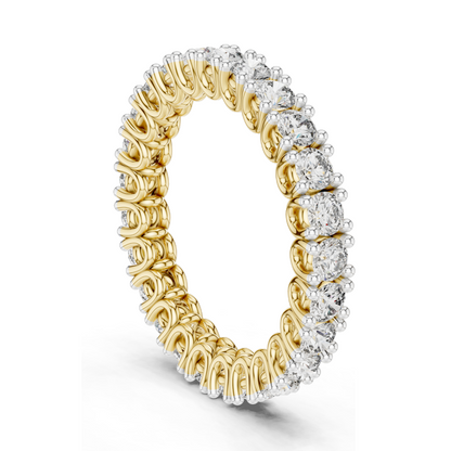 1.625 CT Lab Diamond Eternity Ring for Women | VVS-VS EF Clarity | 18KT, 14KT, 10KT Gold & 925 Silver | Rose, Yellow, White Gold & Moissanite Options