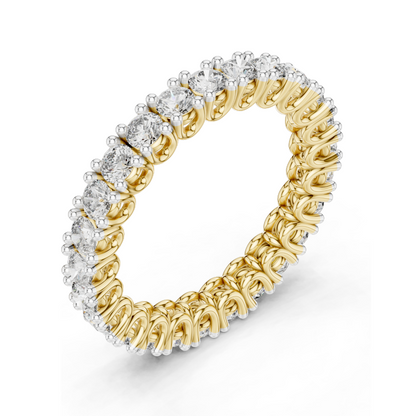 1.625 CT Lab Diamond Eternity Ring for Women | VVS-VS EF Clarity | 18KT, 14KT, 10KT Gold & 925 Silver | Rose, Yellow, White Gold & Moissanite Options