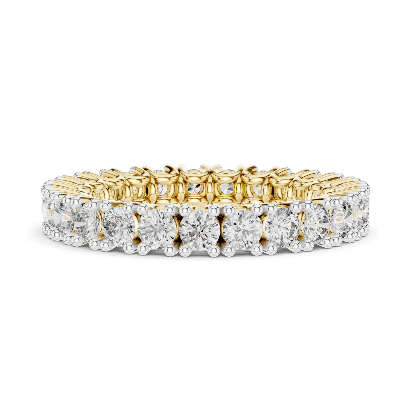 1.625 CT Lab Diamond Eternity Ring for Women | VVS-VS EF Clarity | 18KT, 14KT, 10KT Gold & 925 Silver | Rose, Yellow, White Gold & Moissanite Options