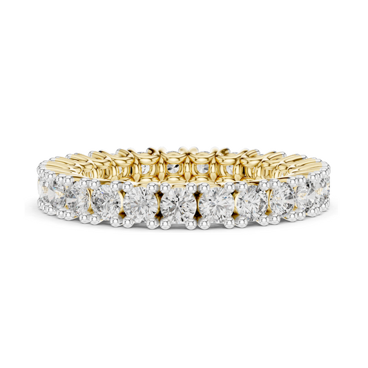 1.625 CT Lab Diamond Eternity Ring for Women | VVS-VS EF Clarity | 18KT, 14KT, 10KT Gold & 925 Silver | Rose, Yellow, White Gold & Moissanite Options
