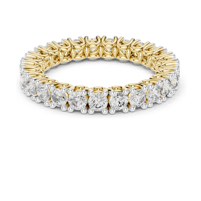 1.625 CT Lab Diamond Eternity Ring for Women | VVS-VS EF Clarity | 18KT, 14KT, 10KT Gold & 925 Silver | Rose, Yellow, White Gold & Moissanite Options