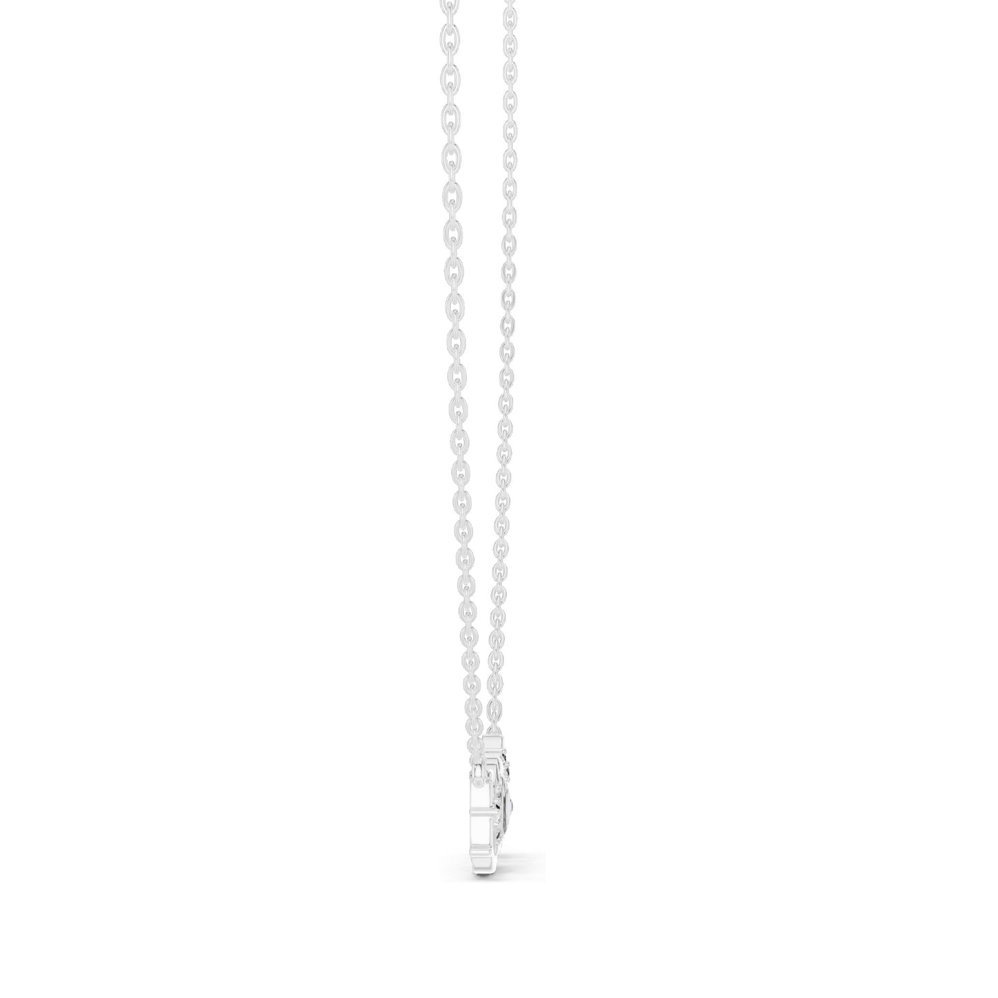 0.094 CT Lab-Created VVS-VS EF CVD Diamond "LOVE" Pendant Necklace | 18KT, 14KT, Rose, Yellow, White Gold Options | Elegant Fine Jewelry