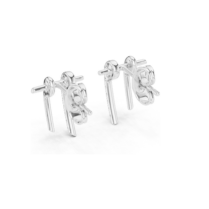 0.128 ct Elegant 18KT Lab-Created Diamond Earrings | VVS-VS EF Clarity | Available in Rose, Yellow, White Gold & 925 Silver | Moissanite Option