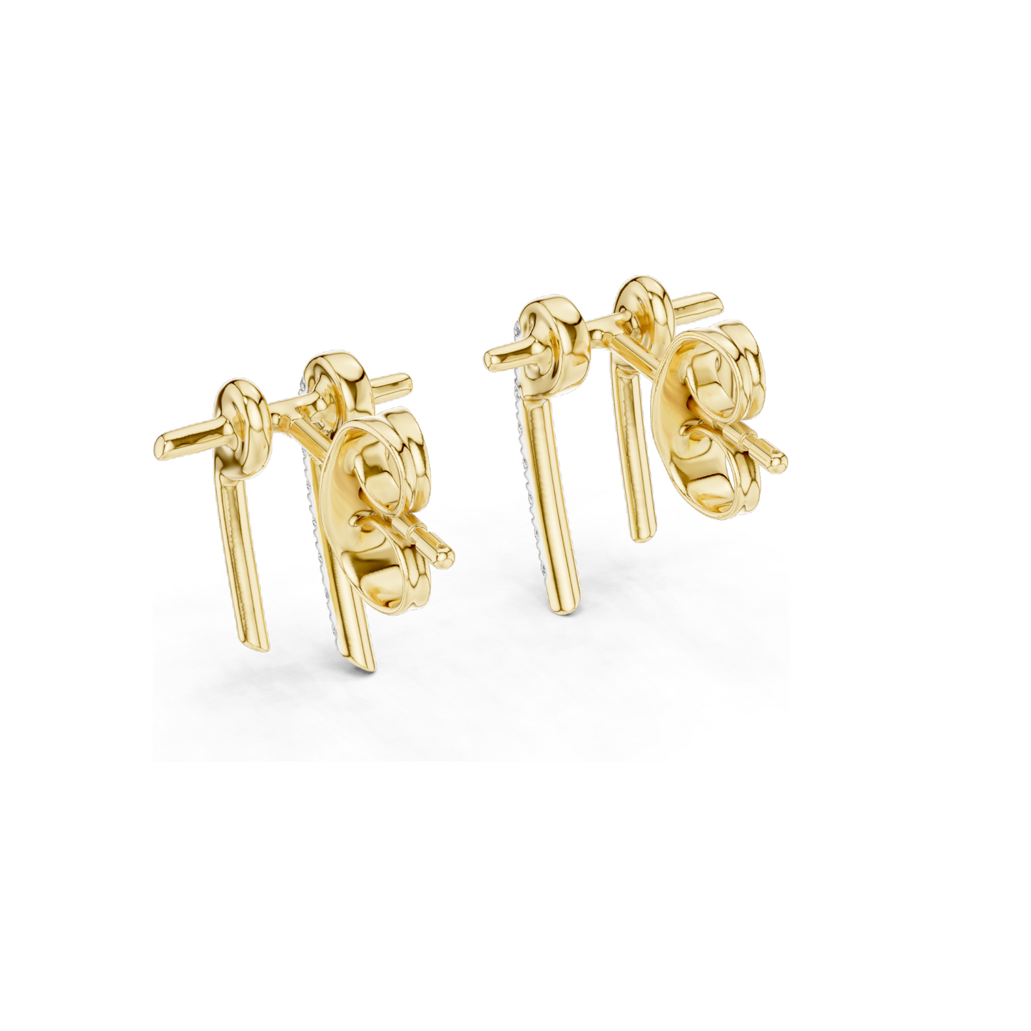 0.128 ct Elegant 18KT Lab-Created Diamond Earrings | VVS-VS EF Clarity | Available in Rose, Yellow, White Gold & 925 Silver | Moissanite Option