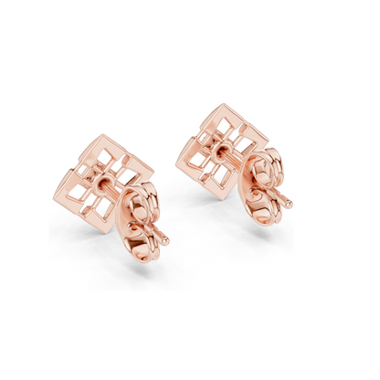 0.048 CT Lab Diamond Earrings for Women | VVS-VS EF Clarity | 18KT, 14KT, 10KT Gold & 925 Silver | Rose, Yellow, White Gold & Moissanite Options