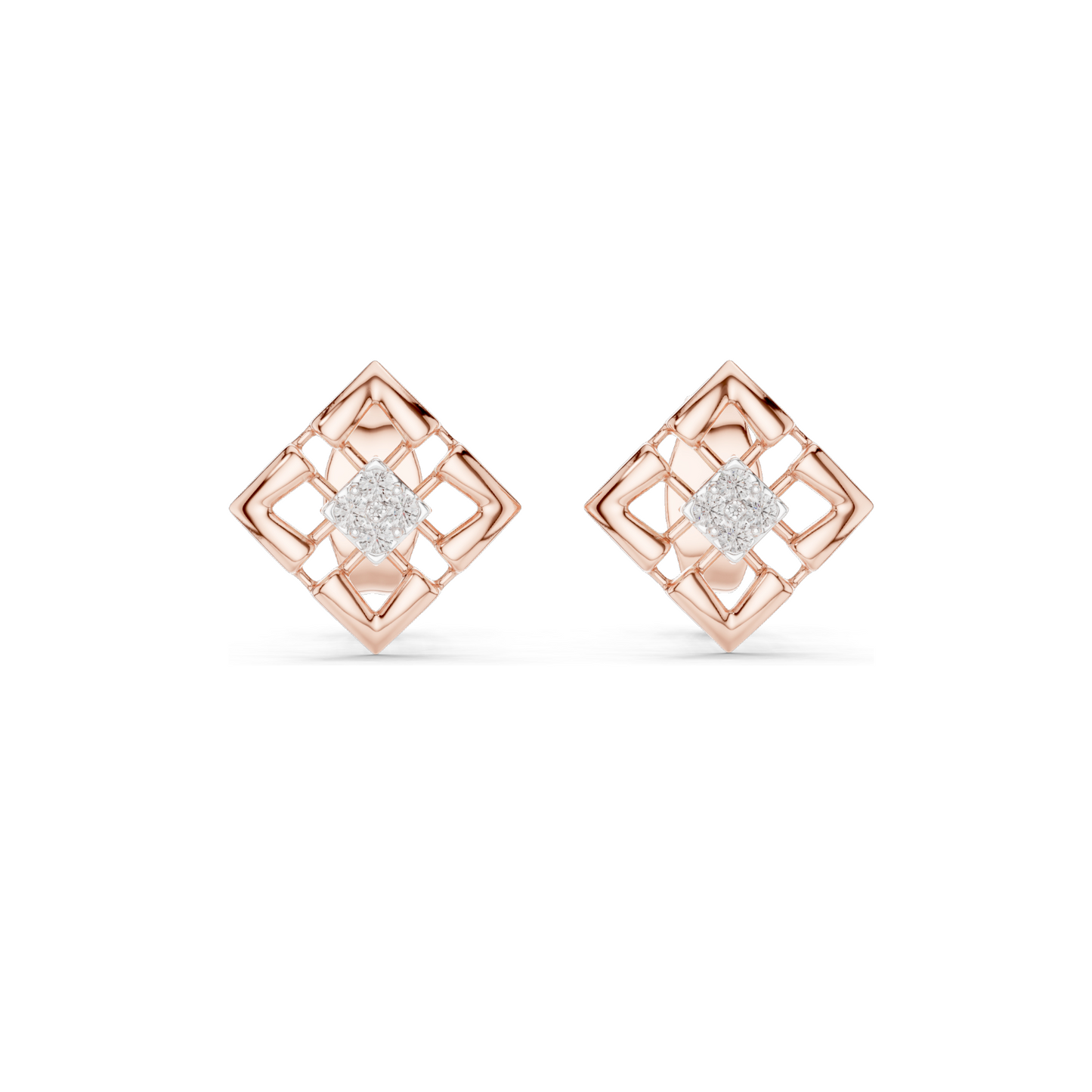 0.048 CT Lab Diamond Earrings for Women | VVS-VS EF Clarity | 18KT, 14KT, 10KT Gold & 925 Silver | Rose, Yellow, White Gold & Moissanite Options