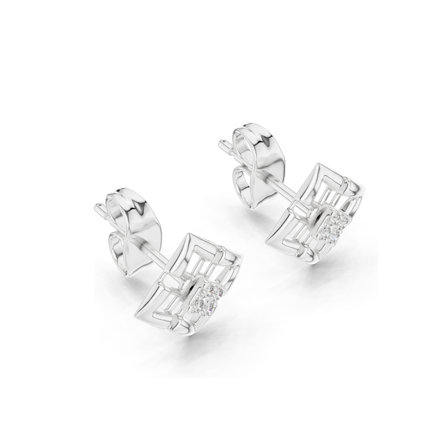 0.048 CT Lab Diamond Earrings for Women | VVS-VS EF Clarity | 18KT, 14KT, 10KT Gold & 925 Silver | Rose, Yellow, White Gold & Moissanite Options
