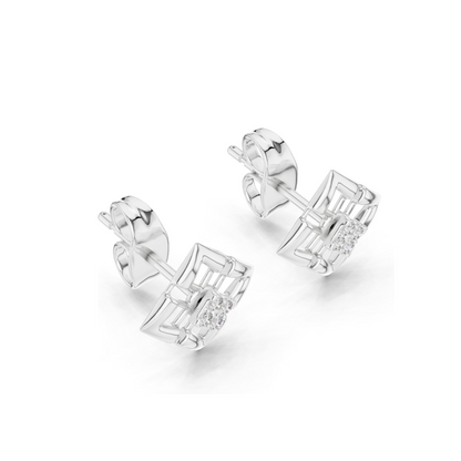 0.048 CT Lab Diamond Earrings for Women | VVS-VS EF Clarity | 18KT, 14KT, 10KT Gold & 925 Silver | Rose, Yellow, White Gold & Moissanite Options