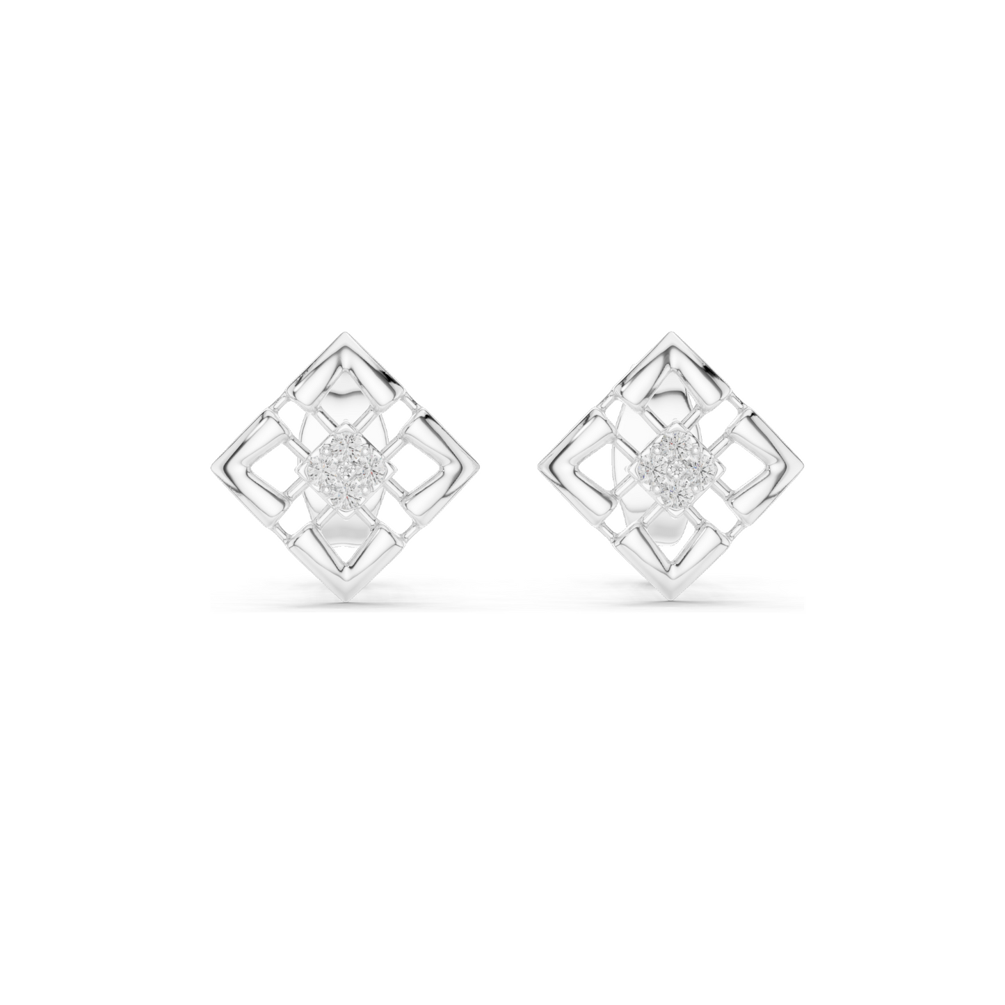 0.048 CT Lab Diamond Earrings for Women | VVS-VS EF Clarity | 18KT, 14KT, 10KT Gold & 925 Silver | Rose, Yellow, White Gold & Moissanite Options