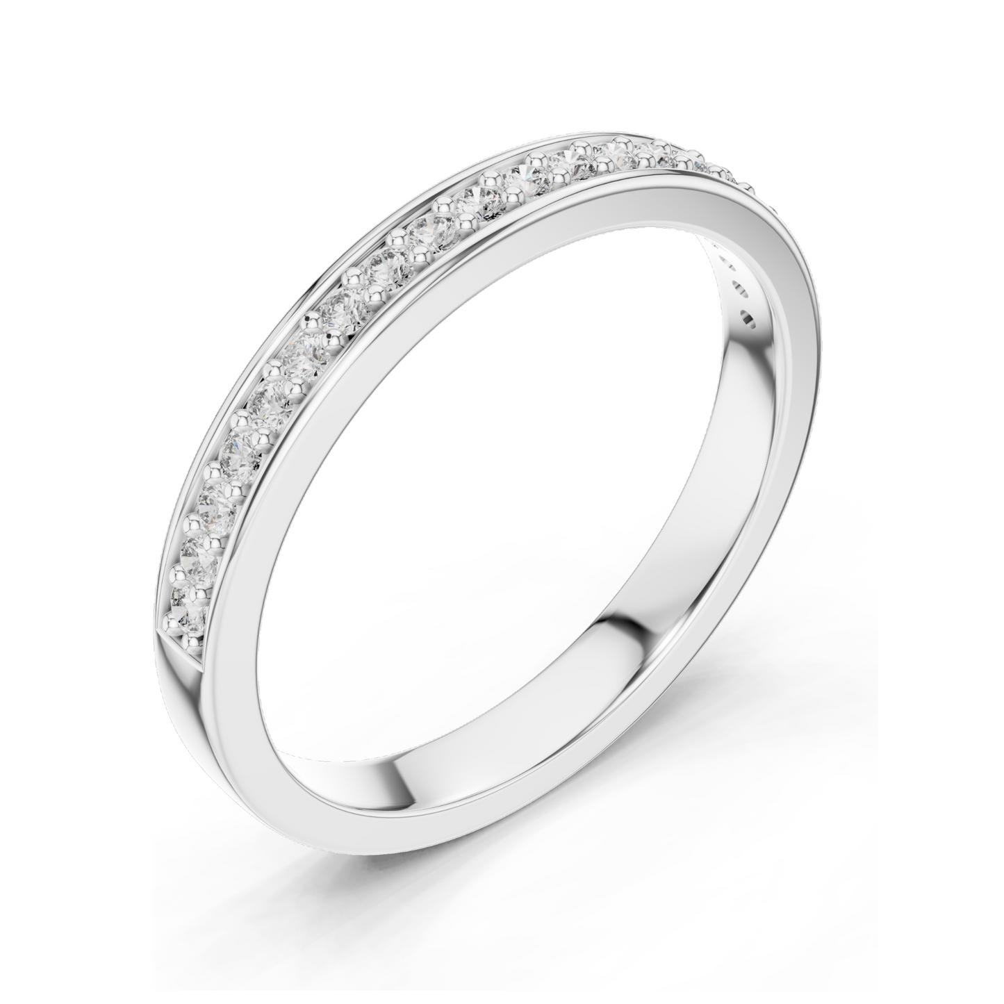 0.16 CT Lab Diamond Band Ring for Women | VVS-VS EF Clarity | Available in 18KT, 14KT, 10KT Gold & 925 Silver | Rose, Yellow, White Gold & Moissanite Options