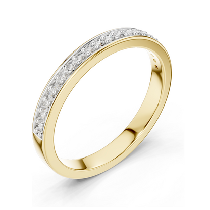 0.16 CT Lab Diamond Band Ring for Women | VVS-VS EF Clarity | Available in 18KT, 14KT, 10KT Gold & 925 Silver | Rose, Yellow, White Gold & Moissanite Options