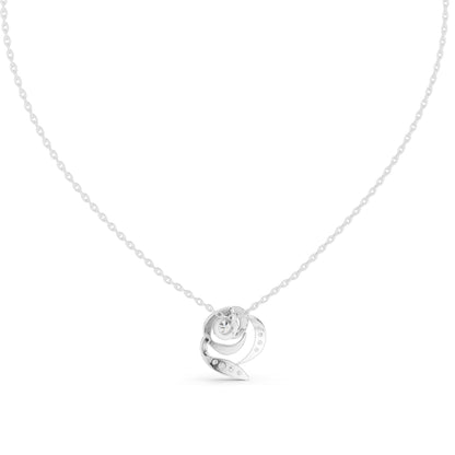 0.35 CT Lab-Created VVS-VS EF CVD Diamond Rose Pendant Necklace | 18KT, 14KT, Rose, Yellow, White Gold Options | Elegant Fine Jewelry
