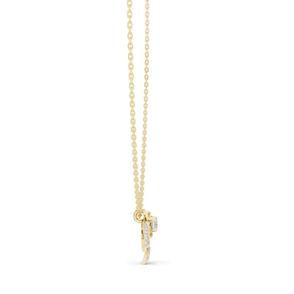 0.35 CT Lab-Created VVS-VS EF CVD Diamond Rose Pendant Necklace | 18KT, 14KT, Rose, Yellow, White Gold Options | Elegant Fine Jewelry