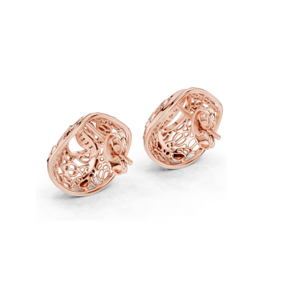 0.06 CT Lab Diamond Designer Earrings for Women | VVS-VS EF Clarity | 18KT, 14KT, 10KT Gold & 925 Silver | Rose, Yellow, White Gold & Moissanite Options