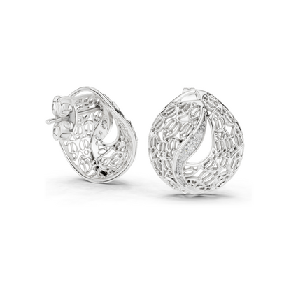 0.06 CT Lab Diamond Designer Earrings for Women | VVS-VS EF Clarity | 18KT, 14KT, 10KT Gold & 925 Silver | Rose, Yellow, White Gold & Moissanite Options