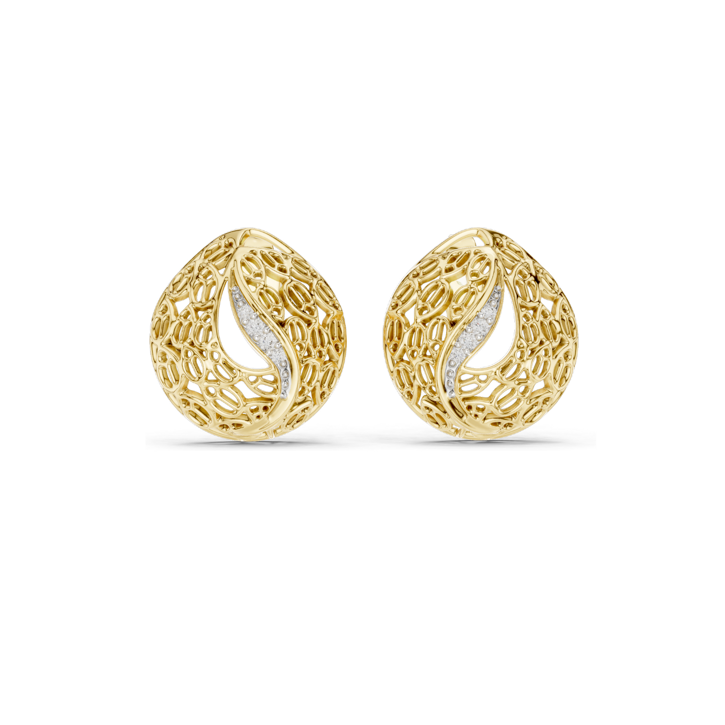 0.06 CT Lab Diamond Designer Earrings for Women | VVS-VS EF Clarity | 18KT, 14KT, 10KT Gold & 925 Silver | Rose, Yellow, White Gold & Moissanite Options