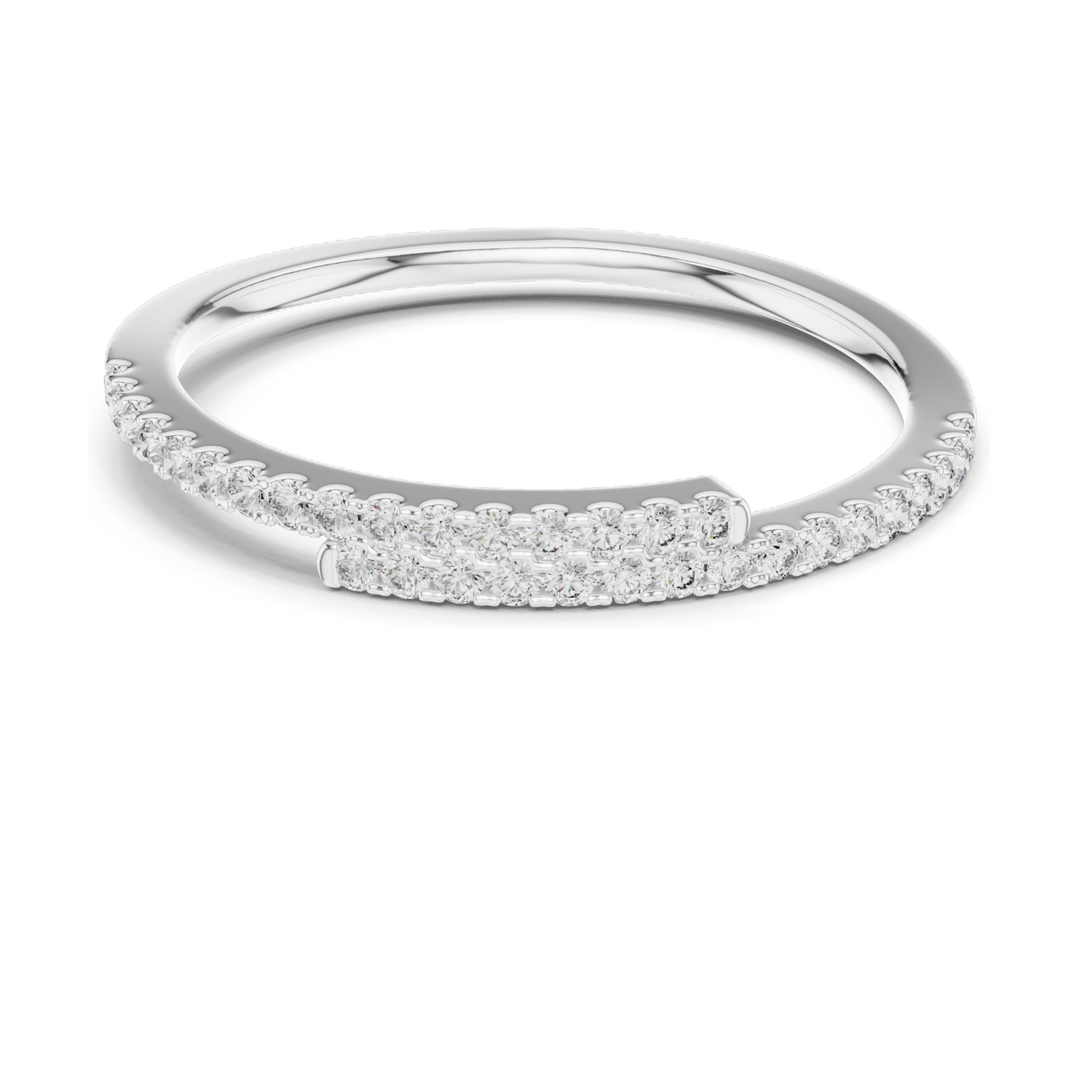 0.16 CT Lab Diamond Twist Ring for Women | VVS-VS EF Clarity | 18KT, 14KT, 10KT Gold & 925 Silver | Rose, Yellow, White Gold & Moissanite Options
