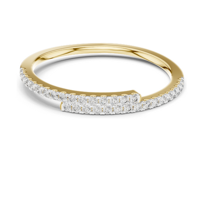 0.16 CT Lab Diamond Twist Ring for Women | VVS-VS EF Clarity | 18KT, 14KT, 10KT Gold & 925 Silver | Rose, Yellow, White Gold & Moissanite Options
