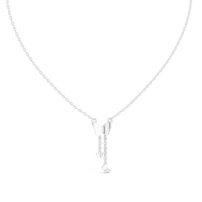 0.12 CT Lab-Created VVS-VS EF CVD Diamond Butterfly Necklace | 18KT, 14KT Rose, Yellow, White Gold Options | Fine Jewelry Pendant