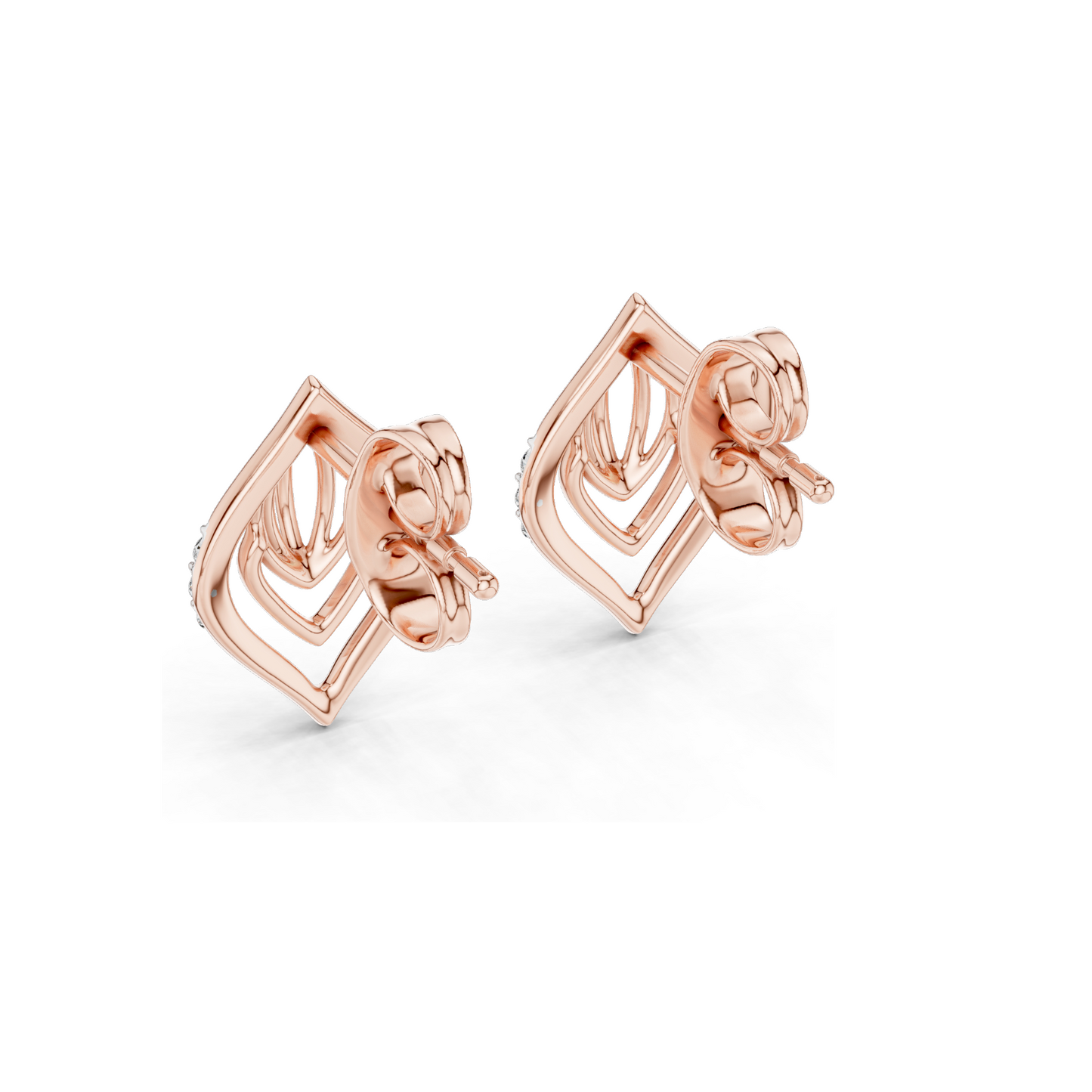 0.06 CT Lab Diamond Earrings for Women | VVS-VS EF Clarity | 18KT, 14KT, 10KT Gold & 925 Silver | Rose, Yellow, White Gold & Moissanite Options